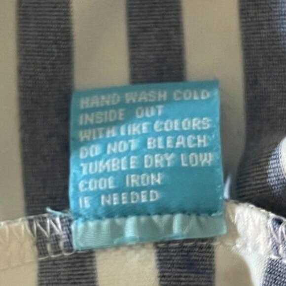 J. McLaughlin Striped Navy White V-Neck Dress Women's Size Medium Excellent very - Picture 6 of 11